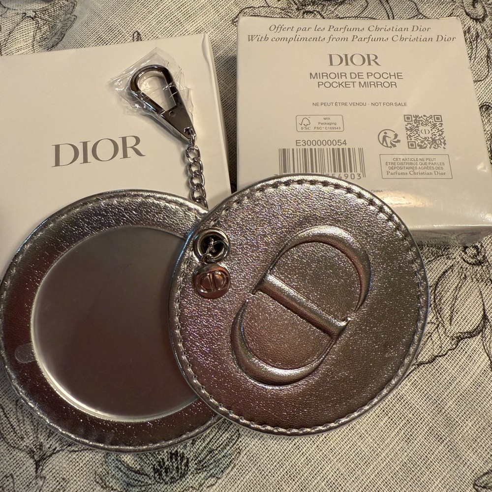 Silver Dior Parfum Pocket Mirror